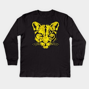 Mountain Lion / Cougar / Majestic Intrepid Beast Kids Long Sleeve T-Shirt